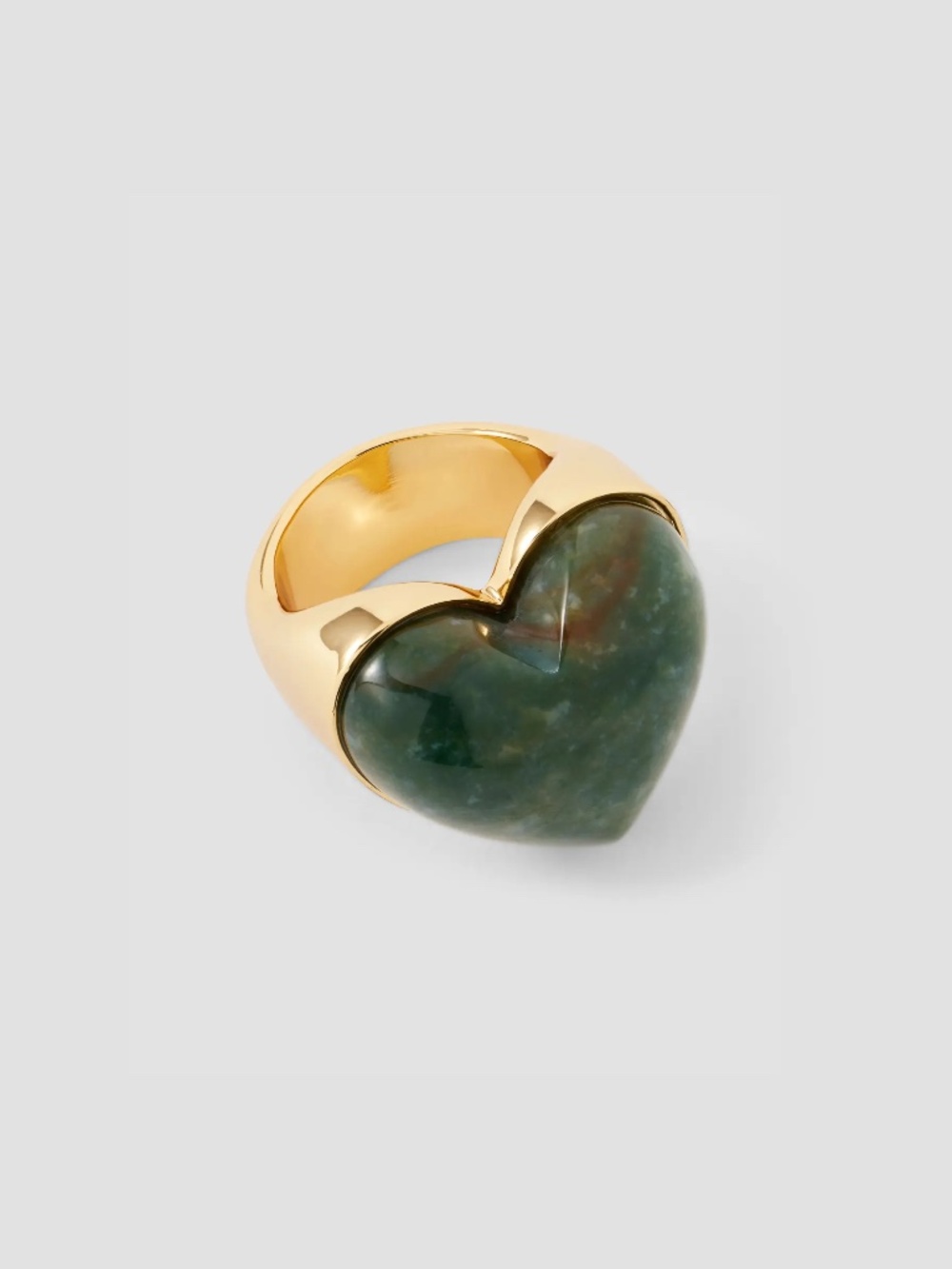 Jennifer Fisher Semi-Precious Heart Ring in green moss